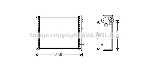 AVA QUALITY COOLING Теплообменник, отопление салона CN6260